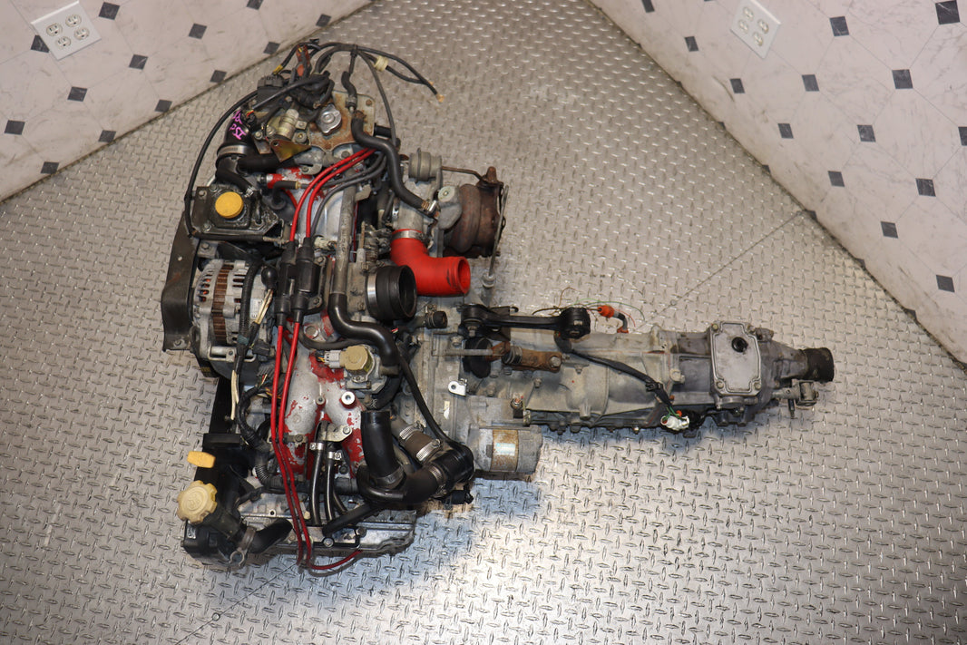 JDM EJ207 turbo engine with 5-speed manual transmission