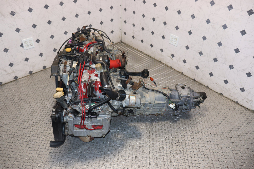 JDM EJ207 turbo engine with 5-speed manual transmission