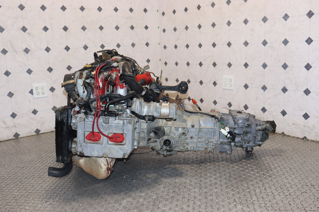 JDM EJ207 turbo engine with 5-speed manual transmission