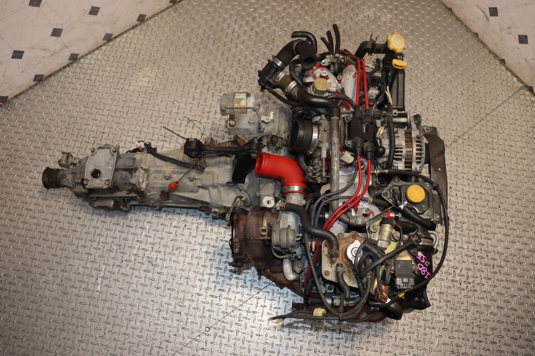 JDM EJ207 turbo engine with 5-speed manual transmission