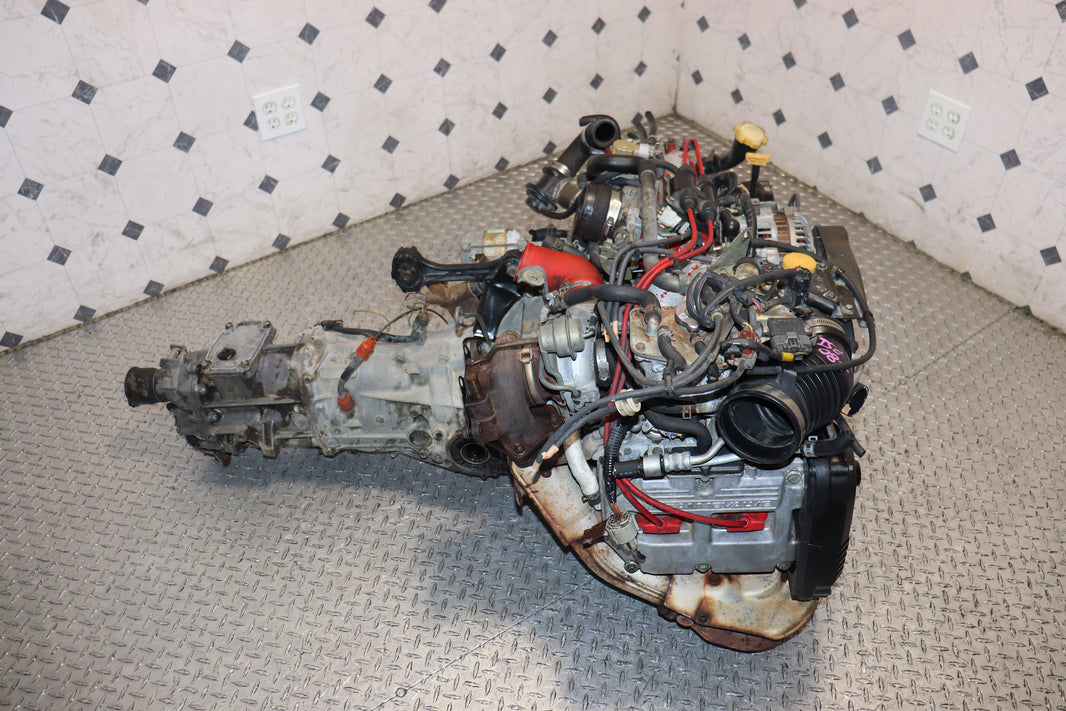 JDM EJ207 turbo engine with 5-speed manual transmission