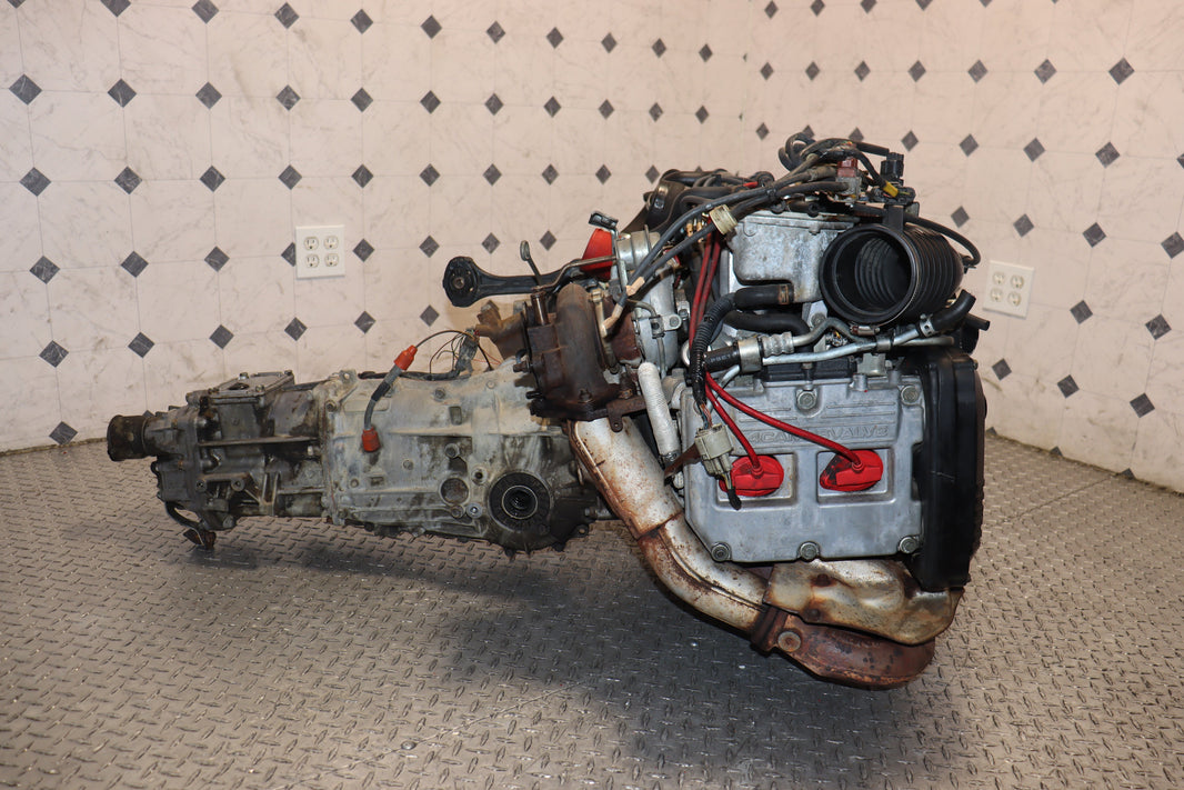 JDM EJ207 turbo engine with 5-speed manual transmission