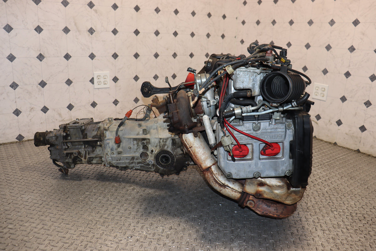 JDM EJ207 turbo engine with 5-speed manual transmission