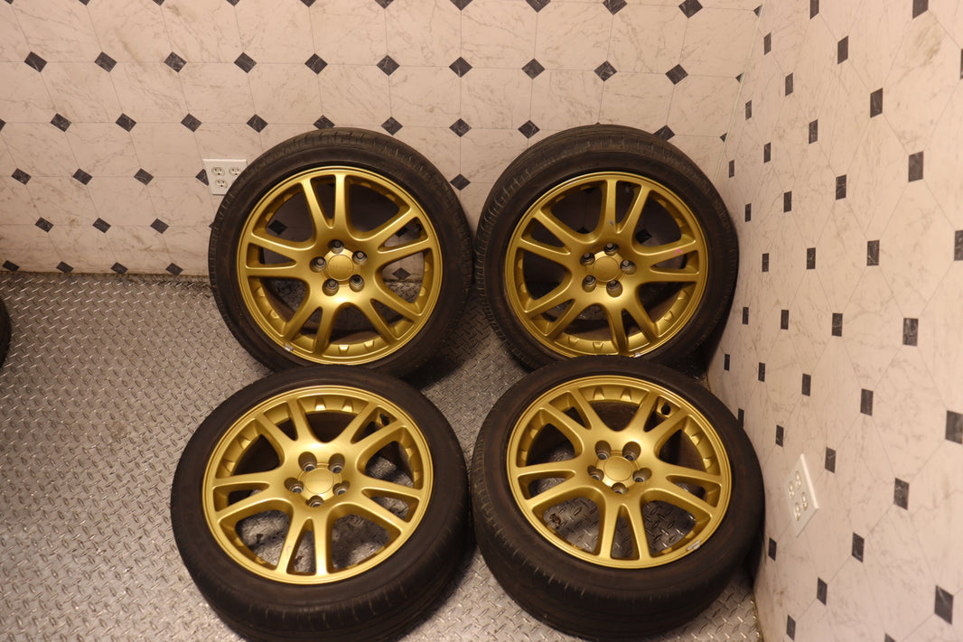 JDM Subaru WRX STI version 7 Gold Wheels