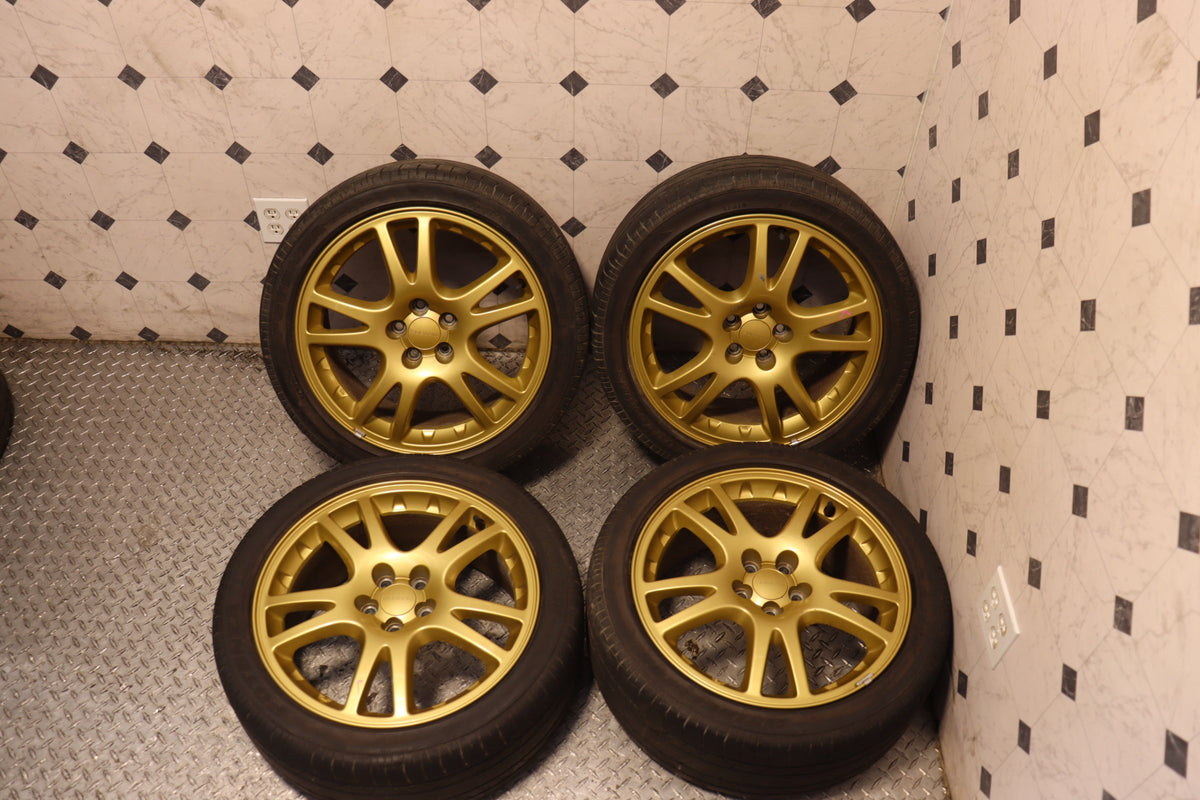 JDM Subaru WRX STI version 7 Gold Wheels