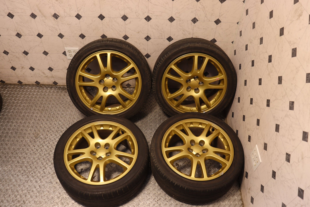JDM Subaru WRX STI version 7 Gold Wheels