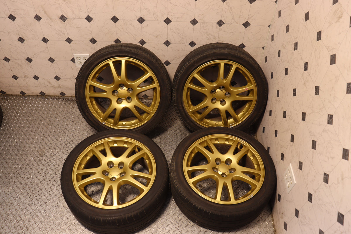 JDM Subaru WRX STI version 7 Gold Wheels