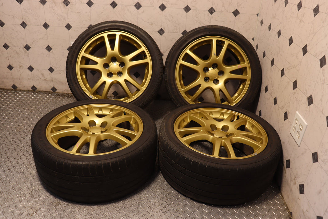 JDM Subaru WRX STI version 7 Gold Wheels