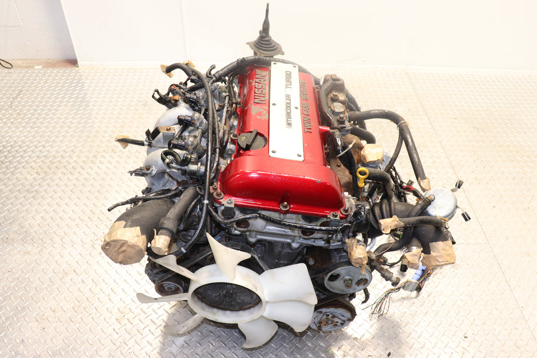 NISSAN SILVIA S13 2.0L INLINE4 DOHC TURBOCHARGED REDTOP JDM ENGINE W/ 5 SPEED MANUAL TRANSMISSION