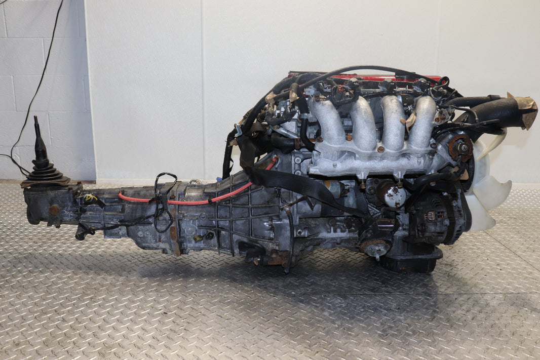 NISSAN SILVIA S13 2.0L INLINE4 DOHC TURBOCHARGED REDTOP JDM ENGINE W/ 5 SPEED MANUAL TRANSMISSION