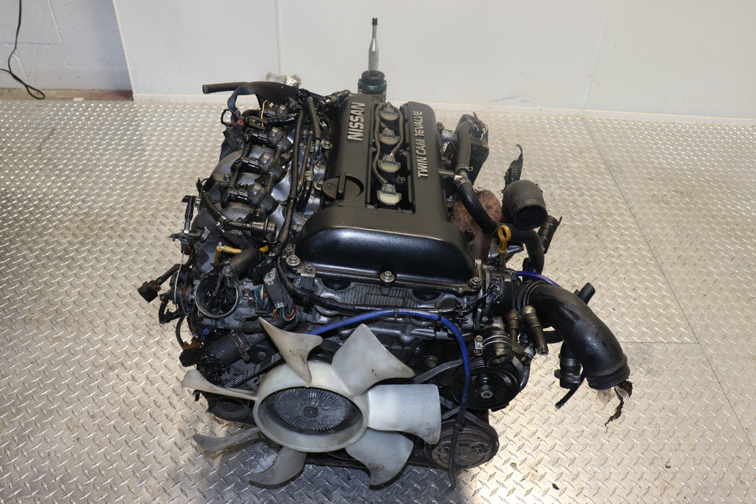 NISSAN SILVIA S13 2.0L INLINE4 DOHC TURBOCHARGED BLACKTOP JDM ENGINE W/ 5 SPEED MANUAL TRANSMISSION