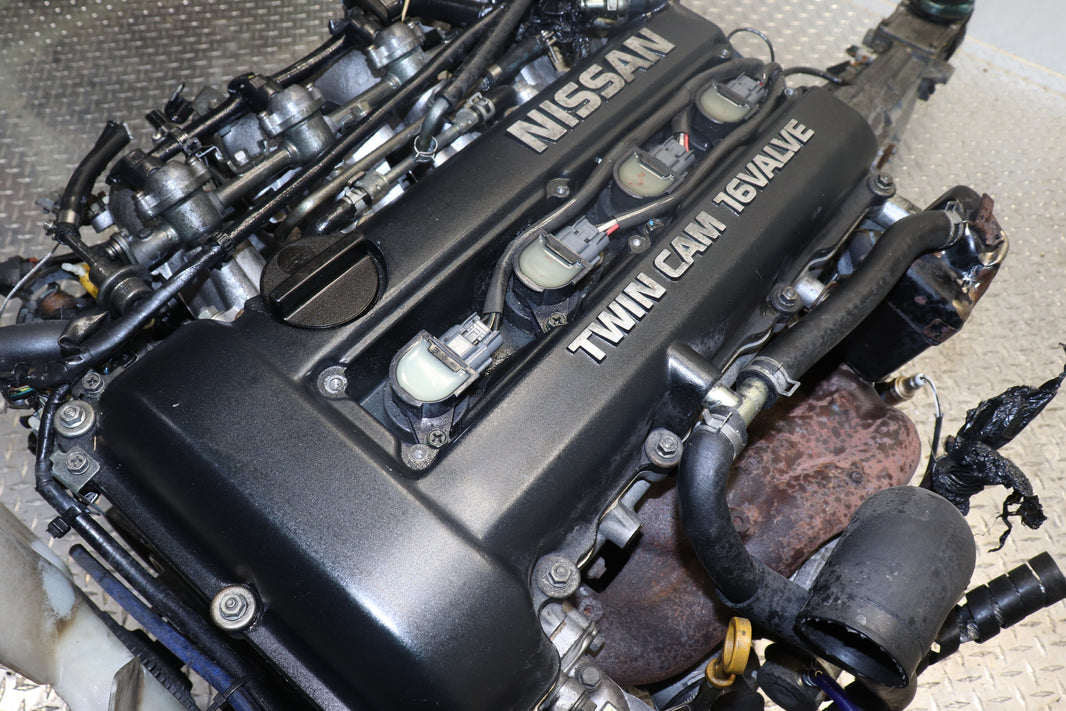 NISSAN SILVIA S13 2.0L INLINE4 DOHC TURBOCHARGED BLACKTOP JDM ENGINE W/ 5 SPEED MANUAL TRANSMISSION
